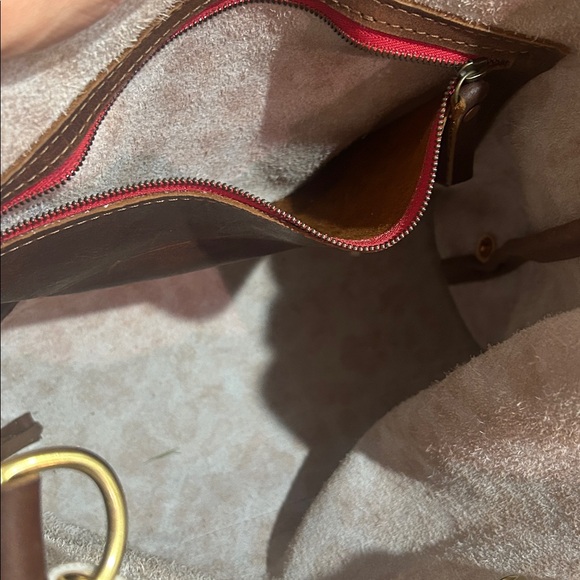 Meanwhile Back on the Farm leather/hide leopard tote - Picture 3 of 4